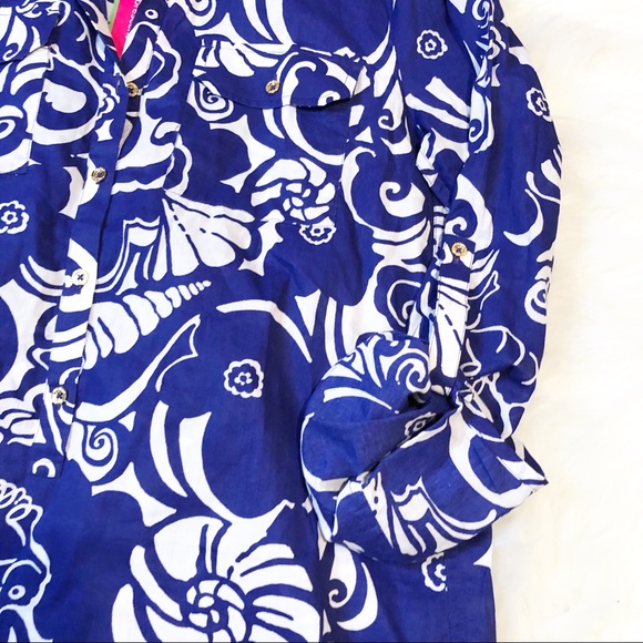 Lilly Pulitzer Captiva Tunic Spectrum Blu XS - Picture 4 of 9